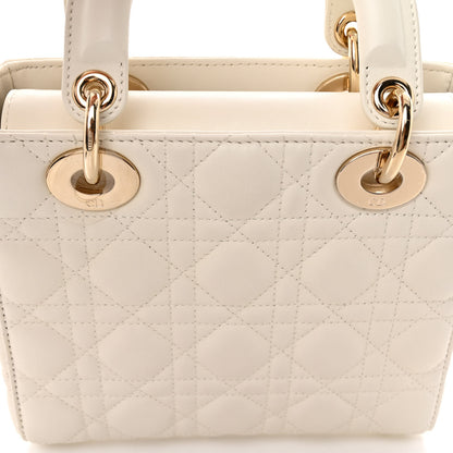 Christian Dior Lambskin Cannage Small My ABCDior Lady Dior White 7 of 10
