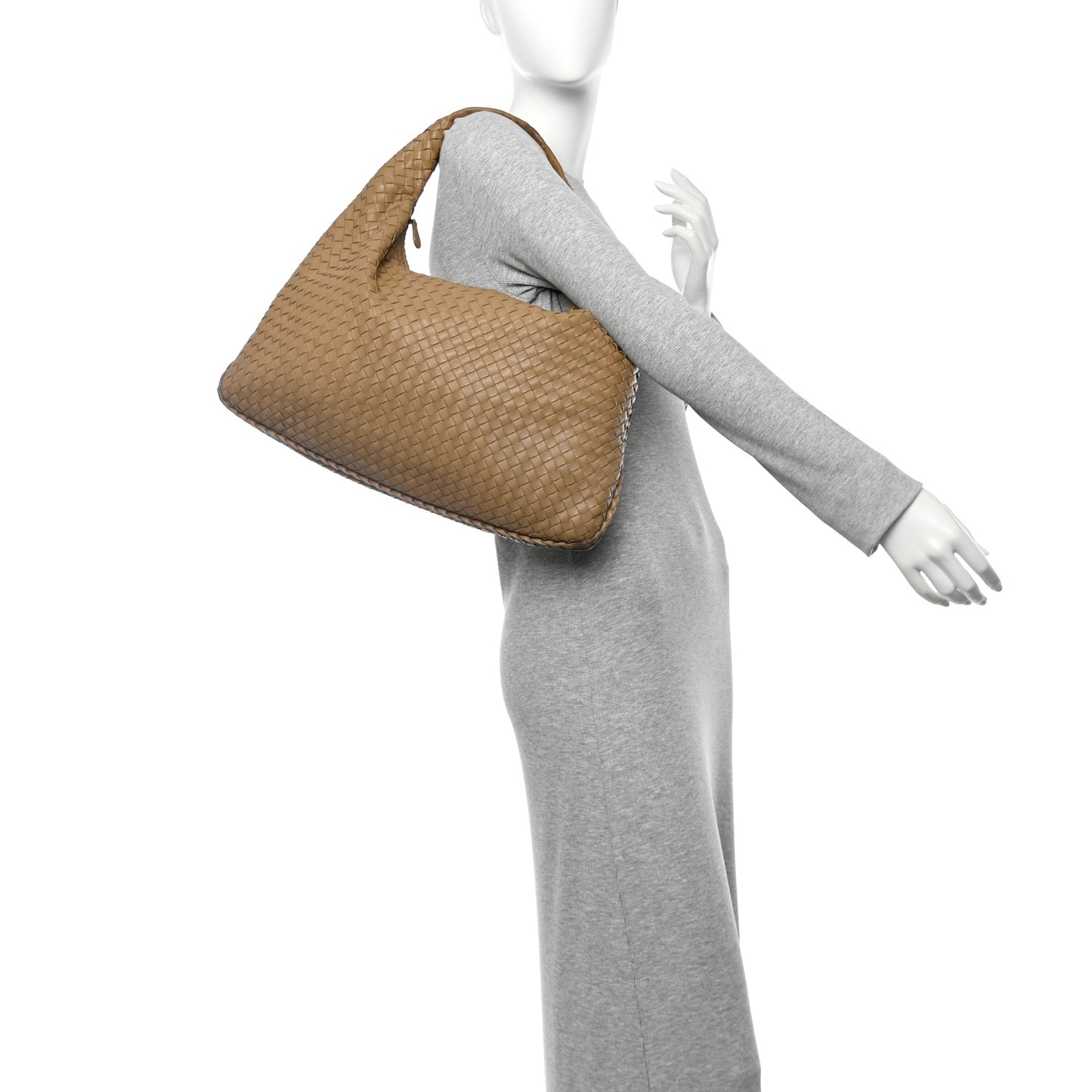 Nappa Intrecciato Medium Veneta Hobo Noce