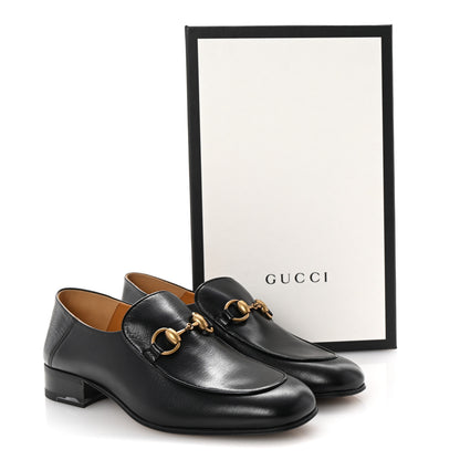 Gucci Goatskin Womens Horsebit Mid-Heel Loafers 38 Black 10 of 10