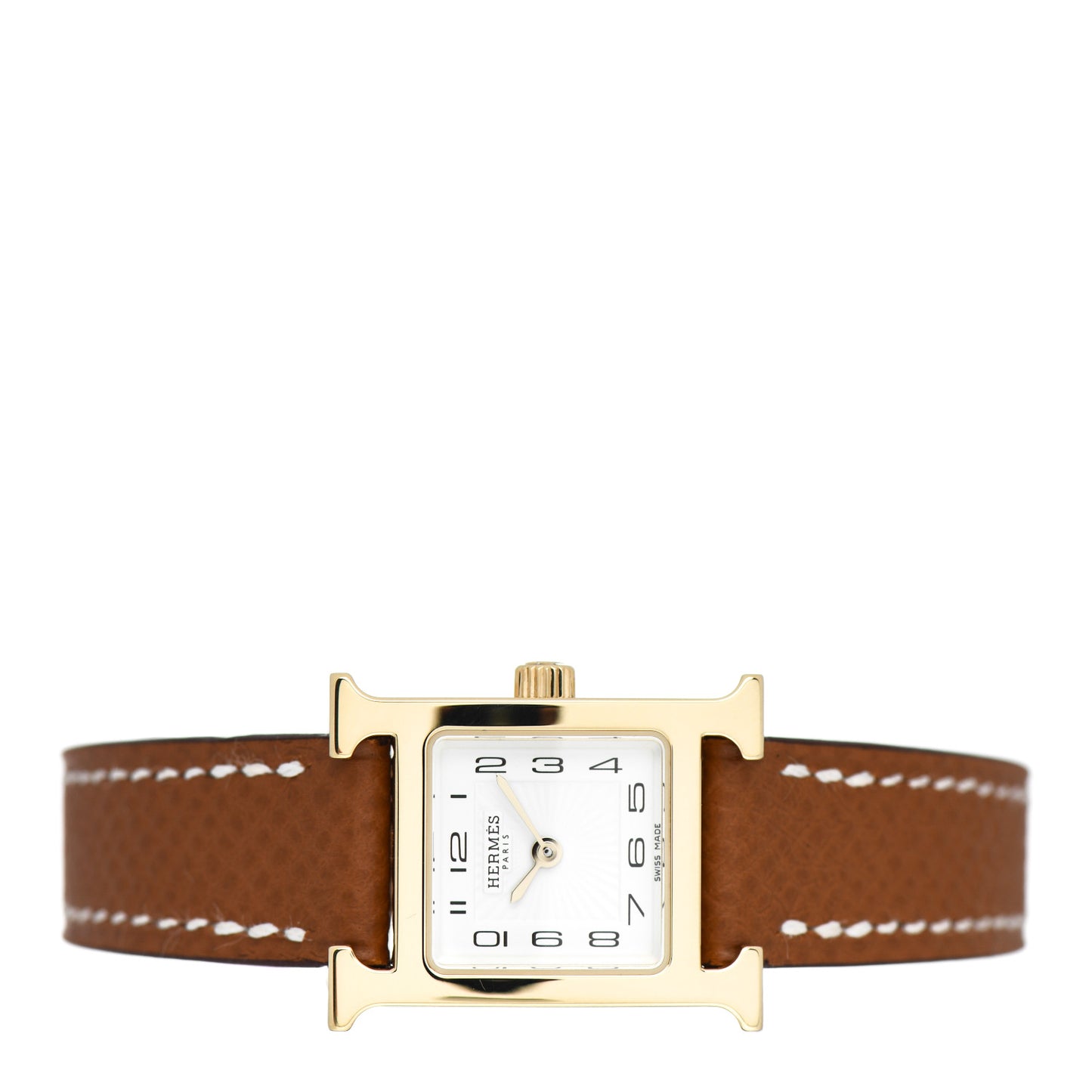 Stainless Steel Epsom 17.2mm Heure H Hour Quartz Watch Gold