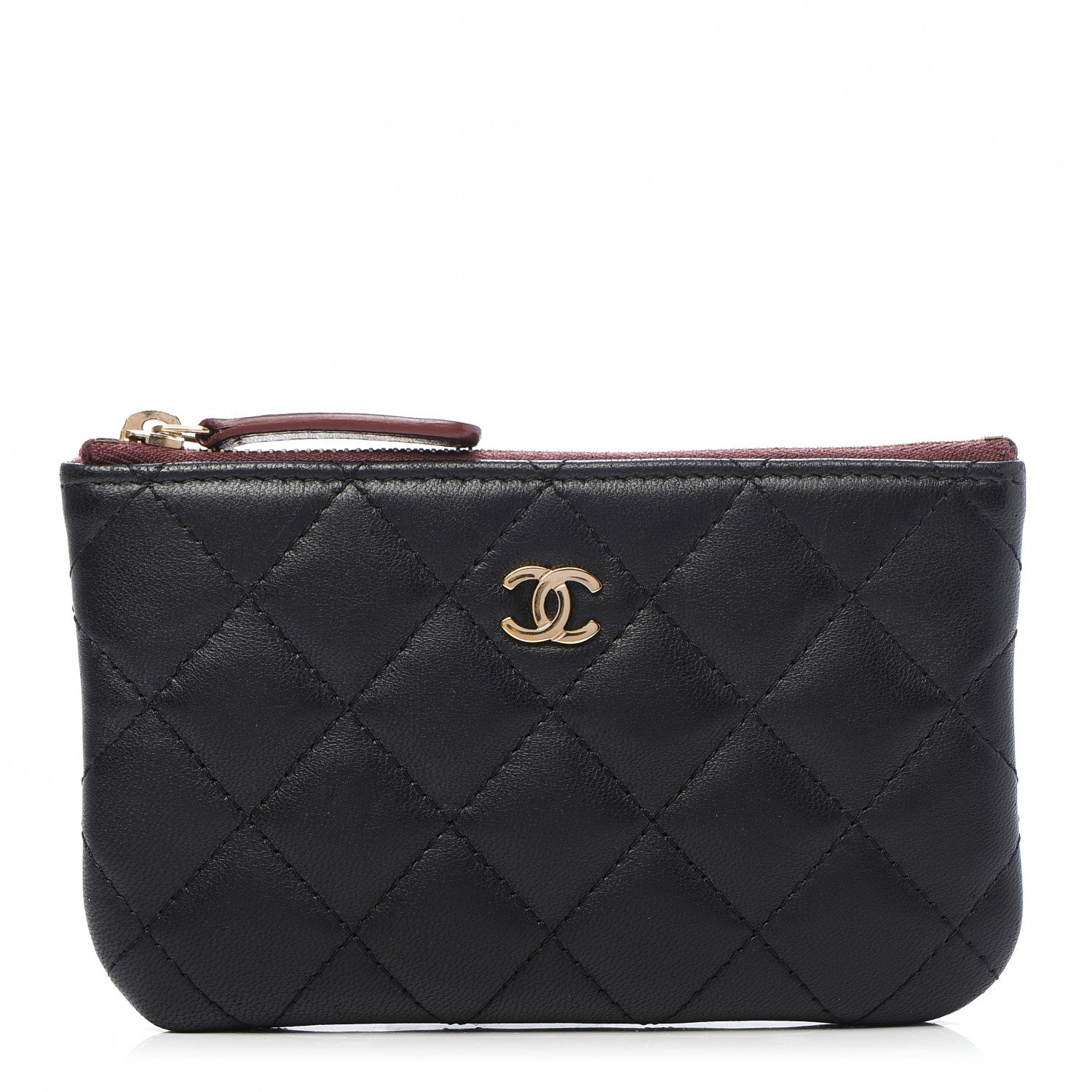 Chanel Lambskin Quilted Small Cosmetic Case Black 1 of 10