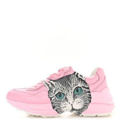 Gucci Calfskin Mystic Cat Rhyton Sneakers 38 Sugar Pink 1 of 8