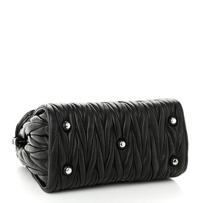 Miu Miu Nappa Matelasse Top Handle Tote Black 4 of 9