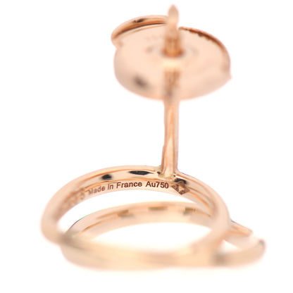 Hermes 18K Rose Gold TPM Vertige Coeur Earrings 5 of 6
