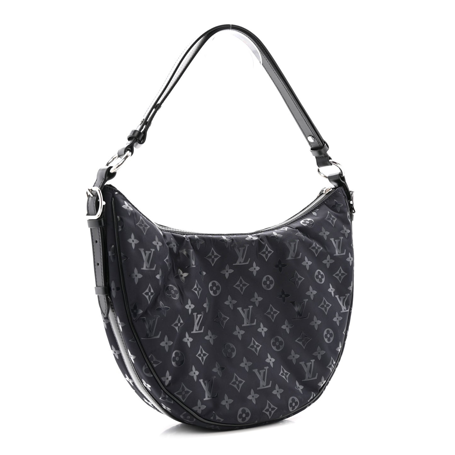 Nylon Monogram Loop Pocket Hobo Polar Night