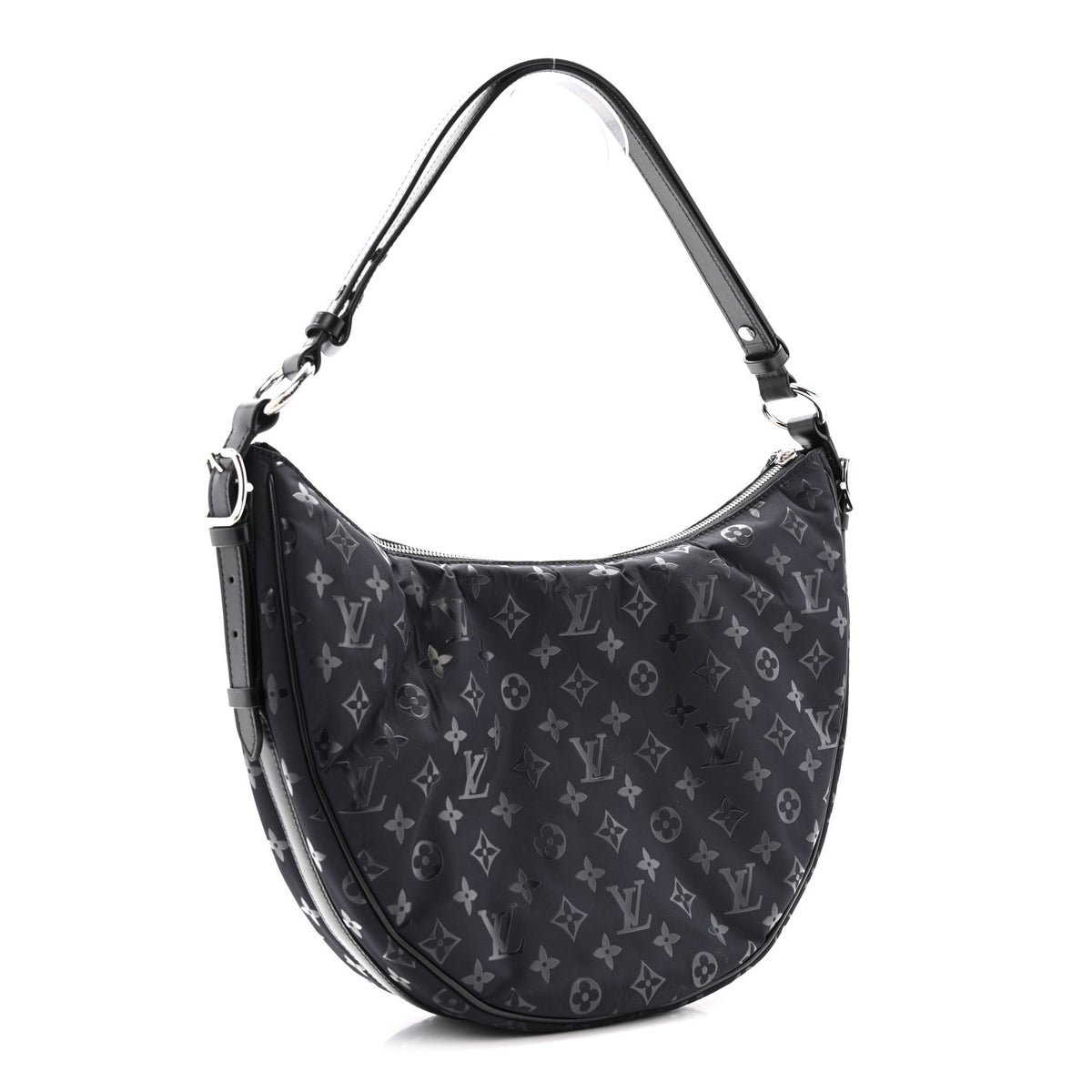 Louis Vuitton Nylon Monogram Loop Pocket Hobo Polar Night 3 of 11