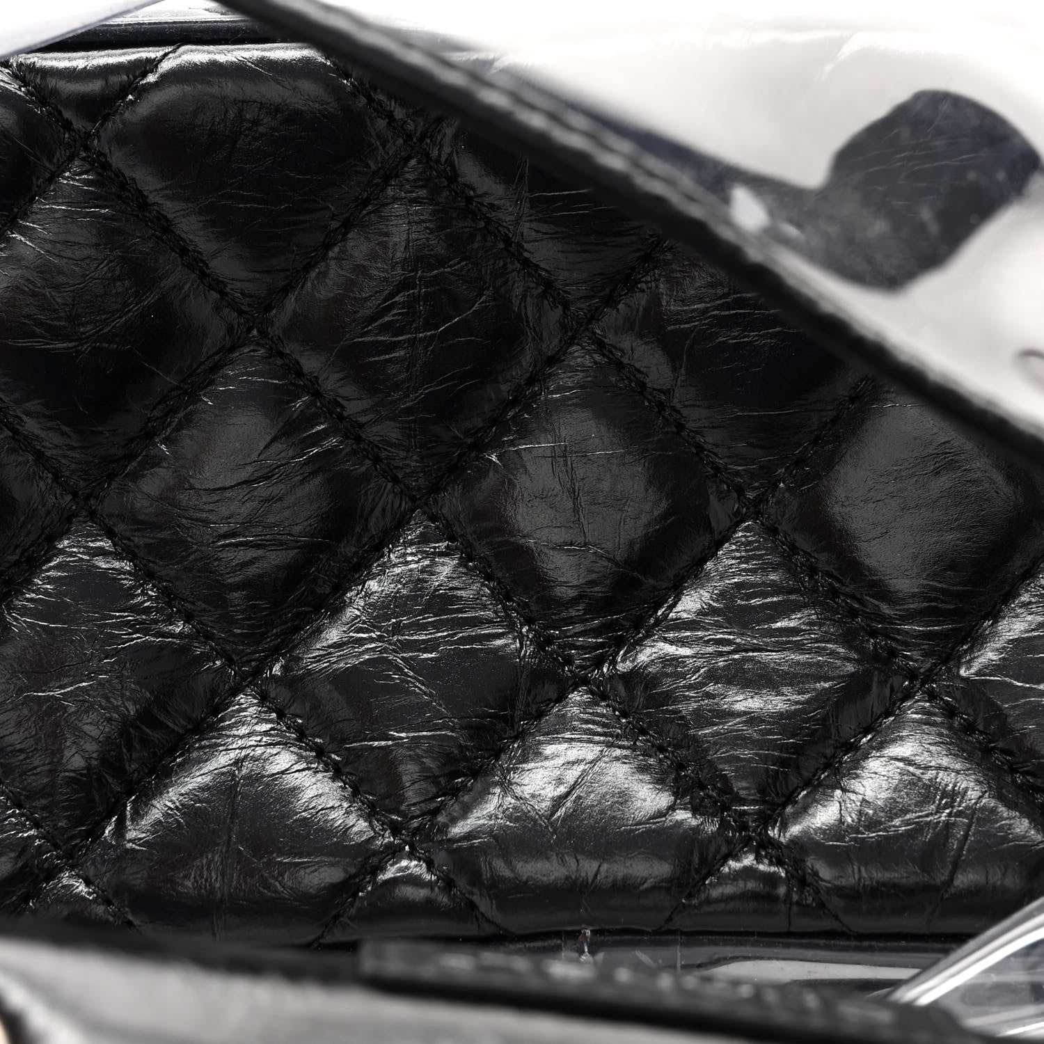 Chanel Crumpled Calfskin PVC Quilted Backpack Black 5 of 12