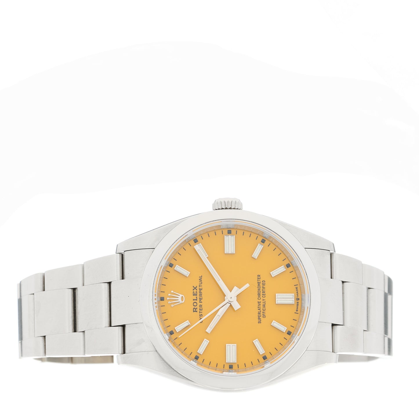 Stainless Steel 36mm Oyster Perpetual Watch Yellow 126000