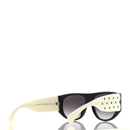Chanel Acetate Quilted CC Pilot Sunglasses 71465 White Black 4 of 8