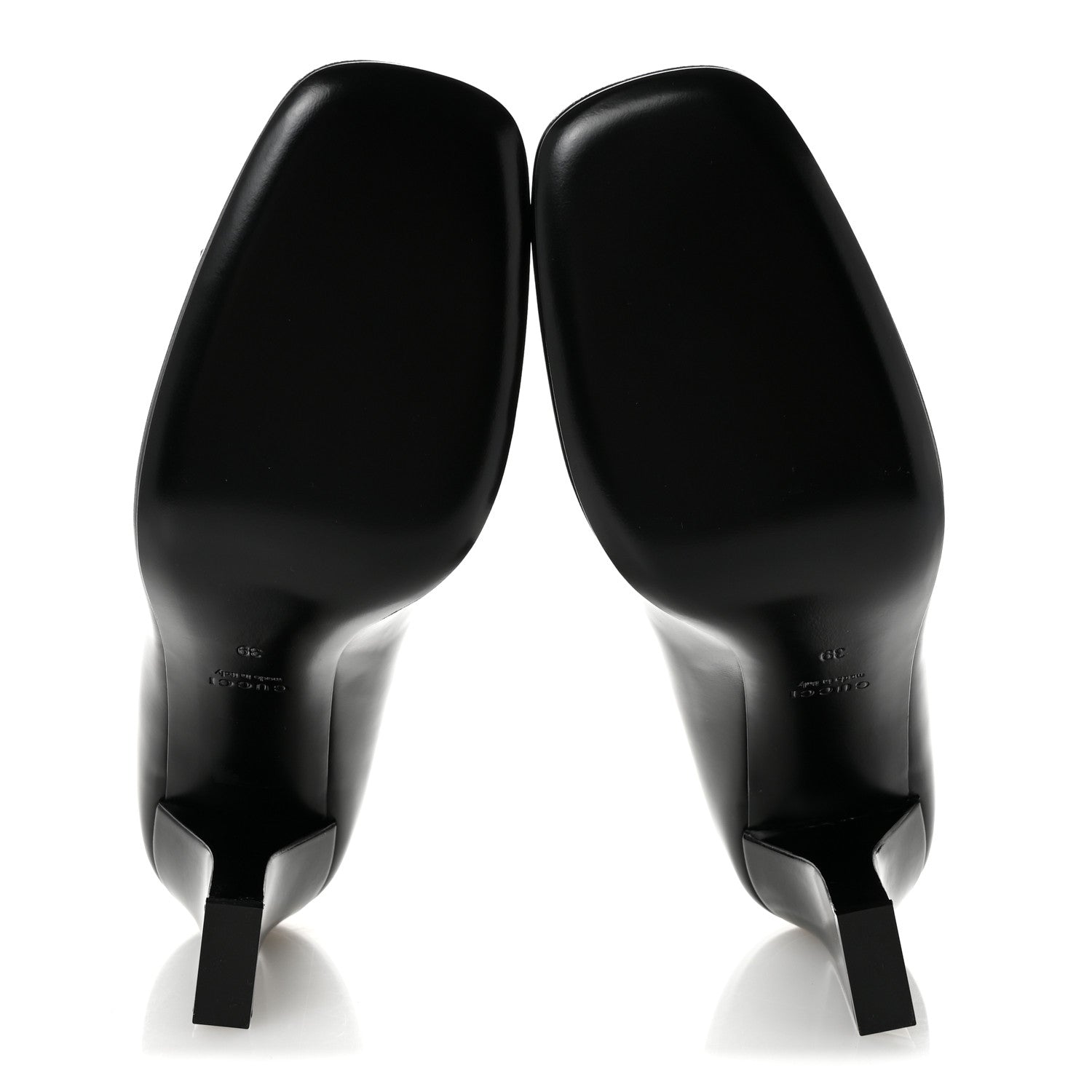 Gucci Shiny Calfskin Horsebit Signora 85mm Pumps 39 Black 6 of 10