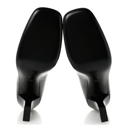 Gucci Shiny Calfskin Horsebit Signora 85mm Pumps 39 Black 6 of 10