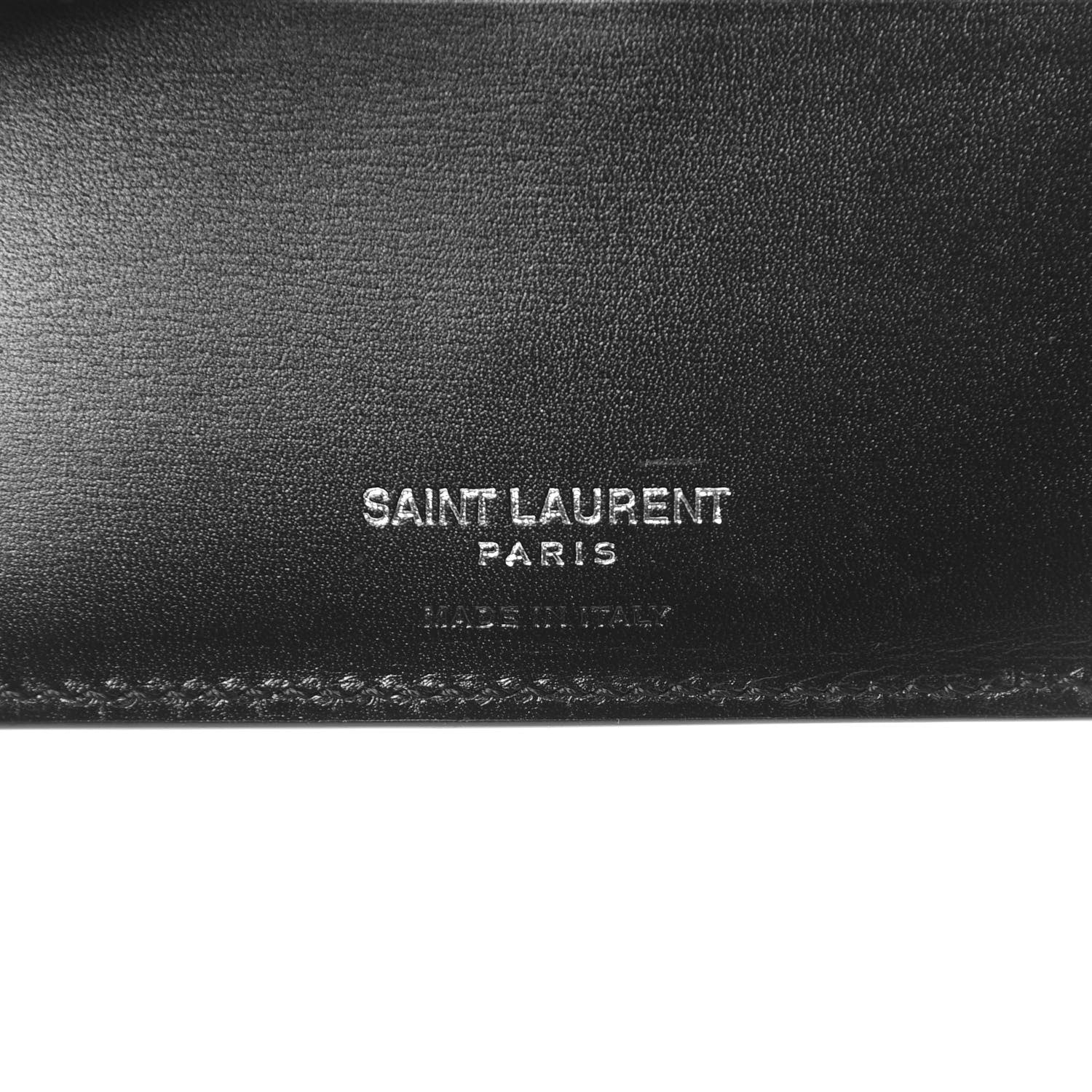 Saint Laurent Smooth Calfskin Monogram East West Wallet Black 6 of 7