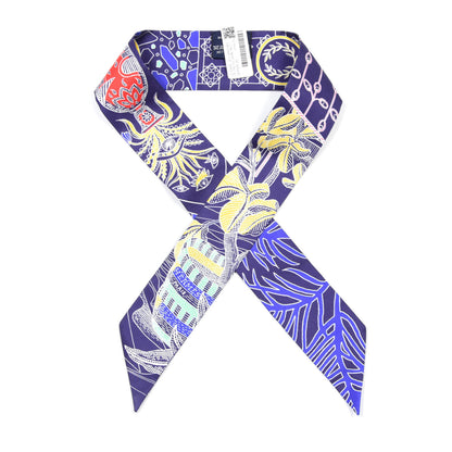Hermes Silk La Danse Des Amazones Twilly Indigo Jaune Multicolor 1 of 4