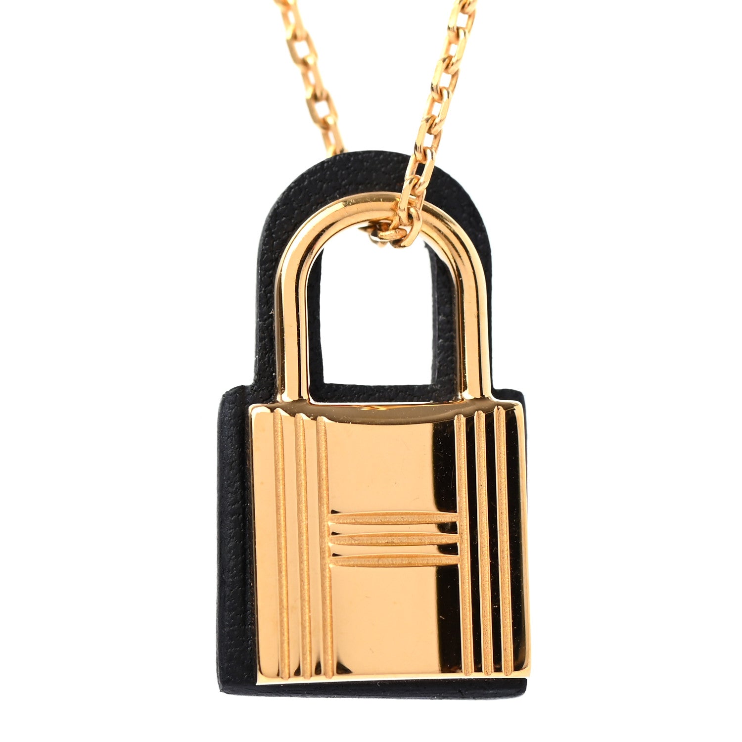 Hermes Swift Small O'Kelly Pendant Necklace Black 3 of 4