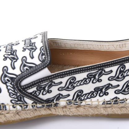 Louis Vuitton Canvas Mens Bidart Espadrilles 8 White Blue 8 of 8