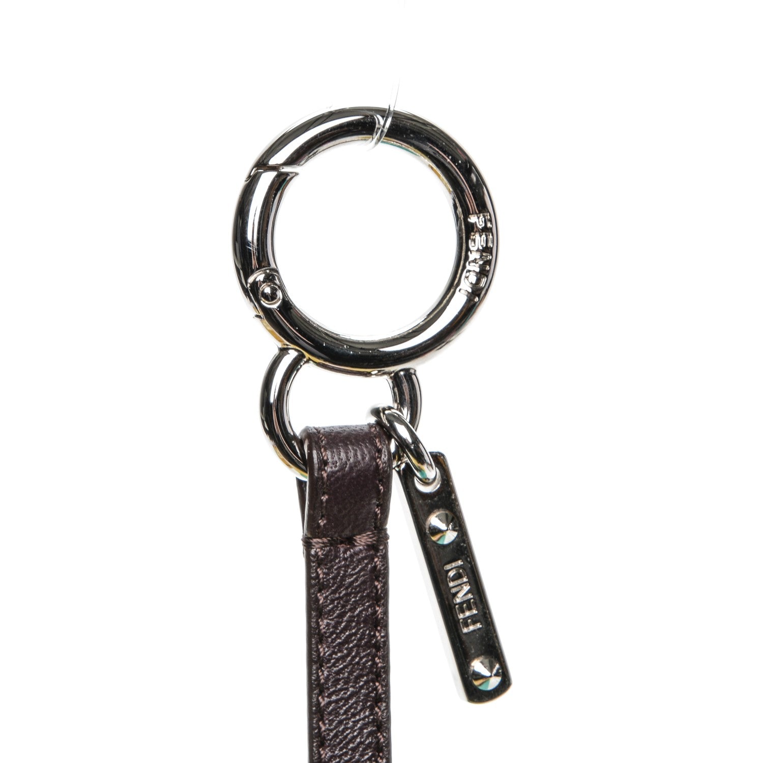 Fendi Shiny Nappa Mink Fox Fur Crystal QuTweet Dazzling Bag Bug Charm Bordeaux Seashell Multicolor 3 of 5