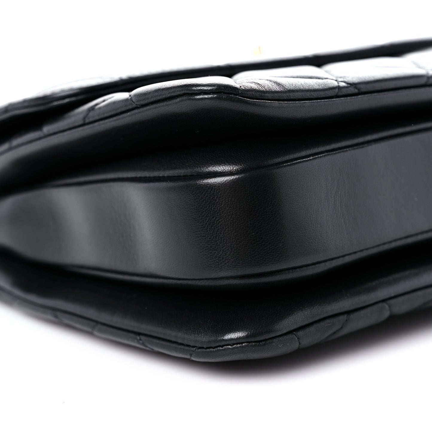 Lambskin Quilted Small Trendy CC Dual Handle Flap Bag Black