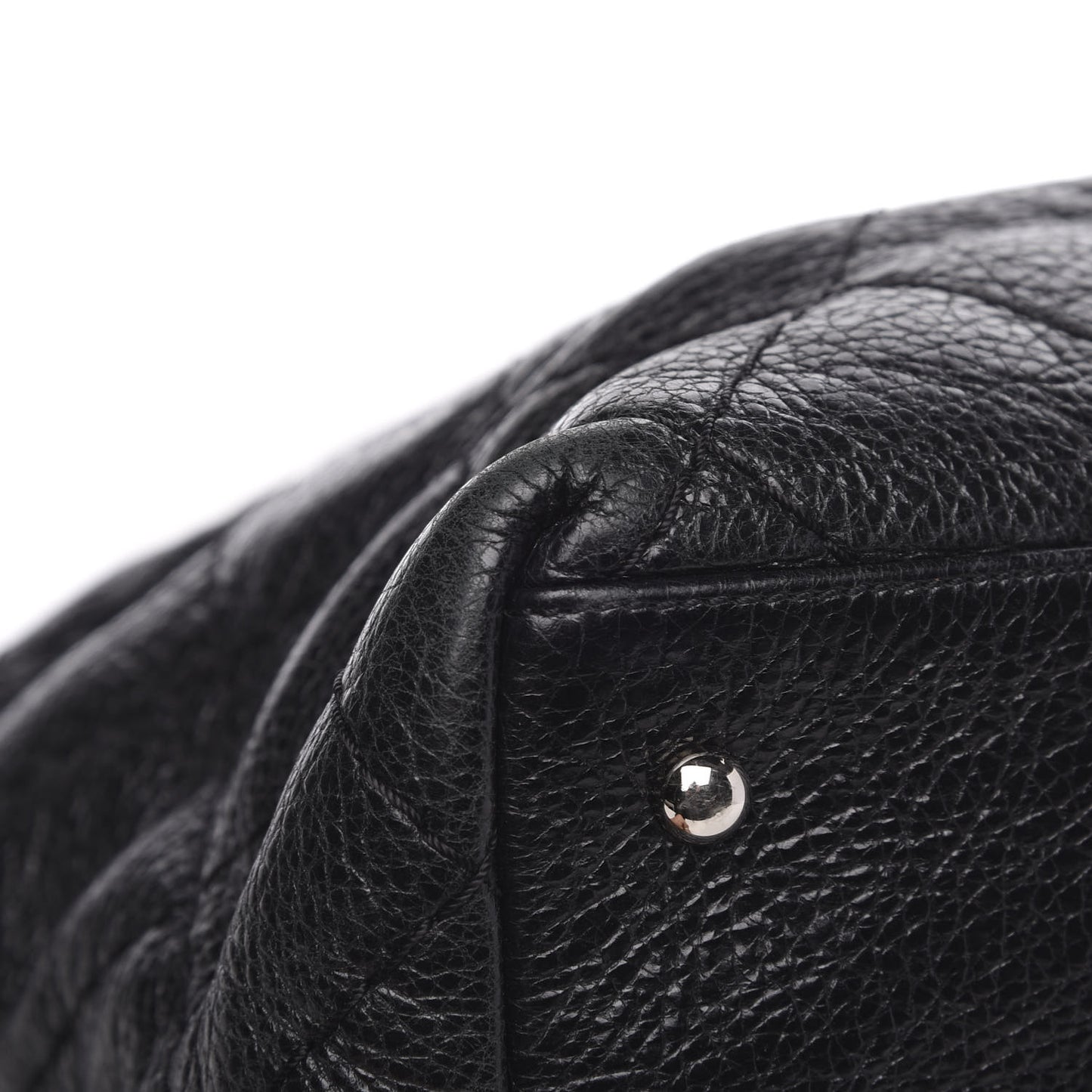 Glazed Calfskin Large On The Road Tote Black