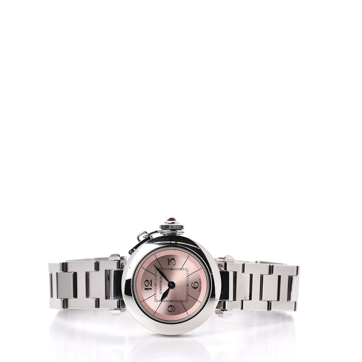 Cartier Stainless Steel 27mm Miss Pasha Quartz Watch Pink 3 of 7