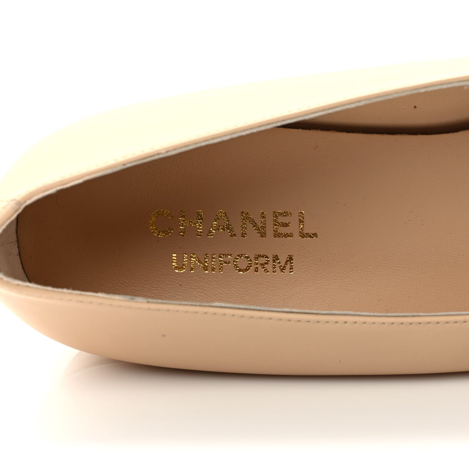 Chanel Lambskin Cap Toe Ballerina Flats 41 Beige Black 7 of 8