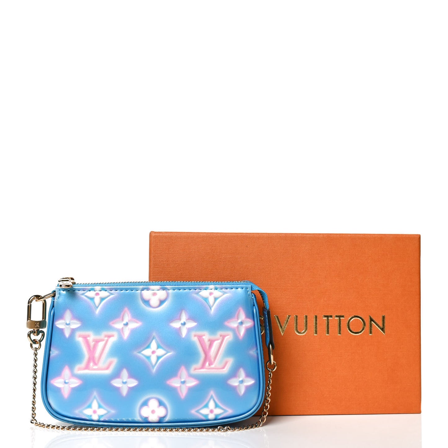 Vernis Valentine Mini Pochette Accessories Baby Blue Neon