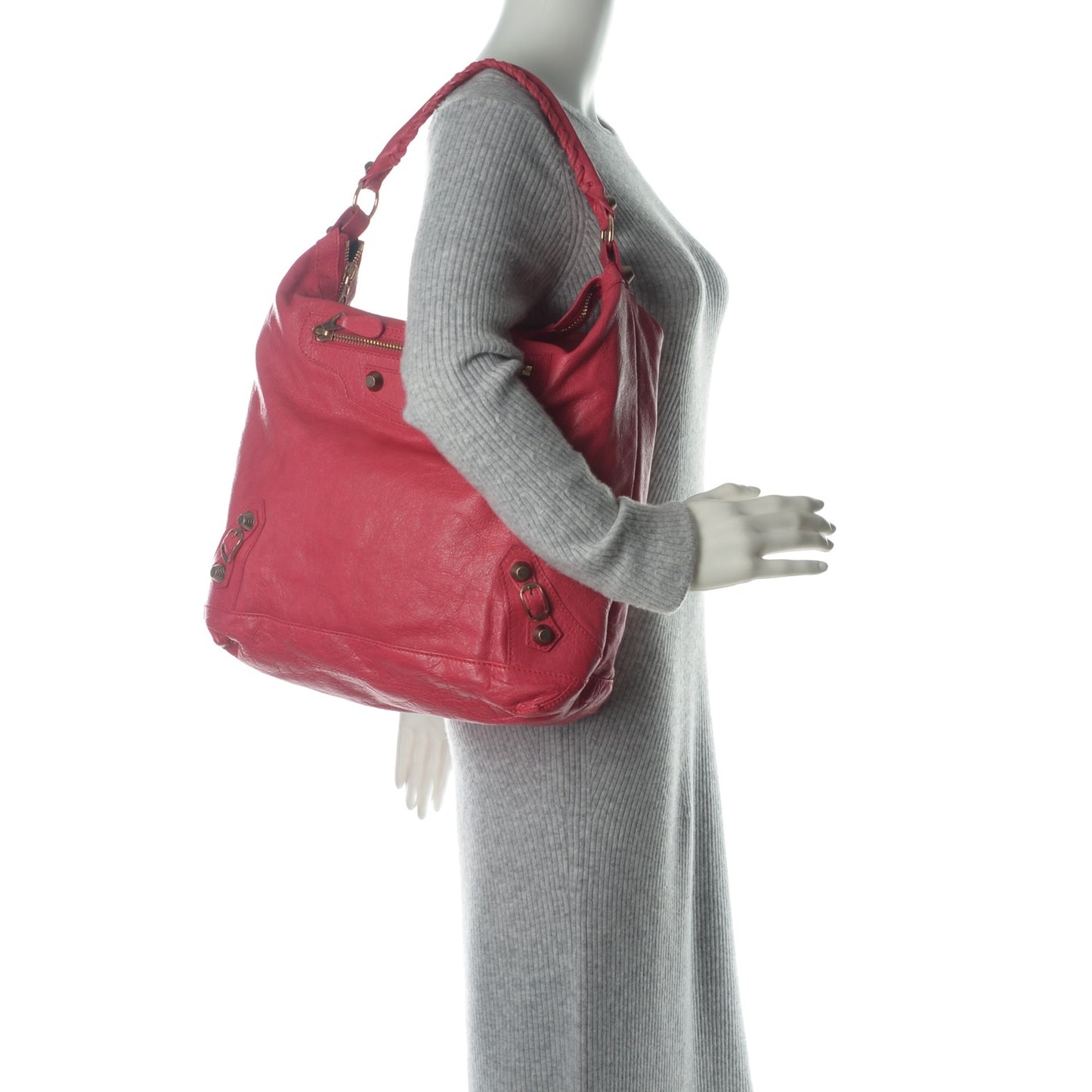 Agneau Giant 12 Rose Gold Hardware Day Hobo Rose Thulian