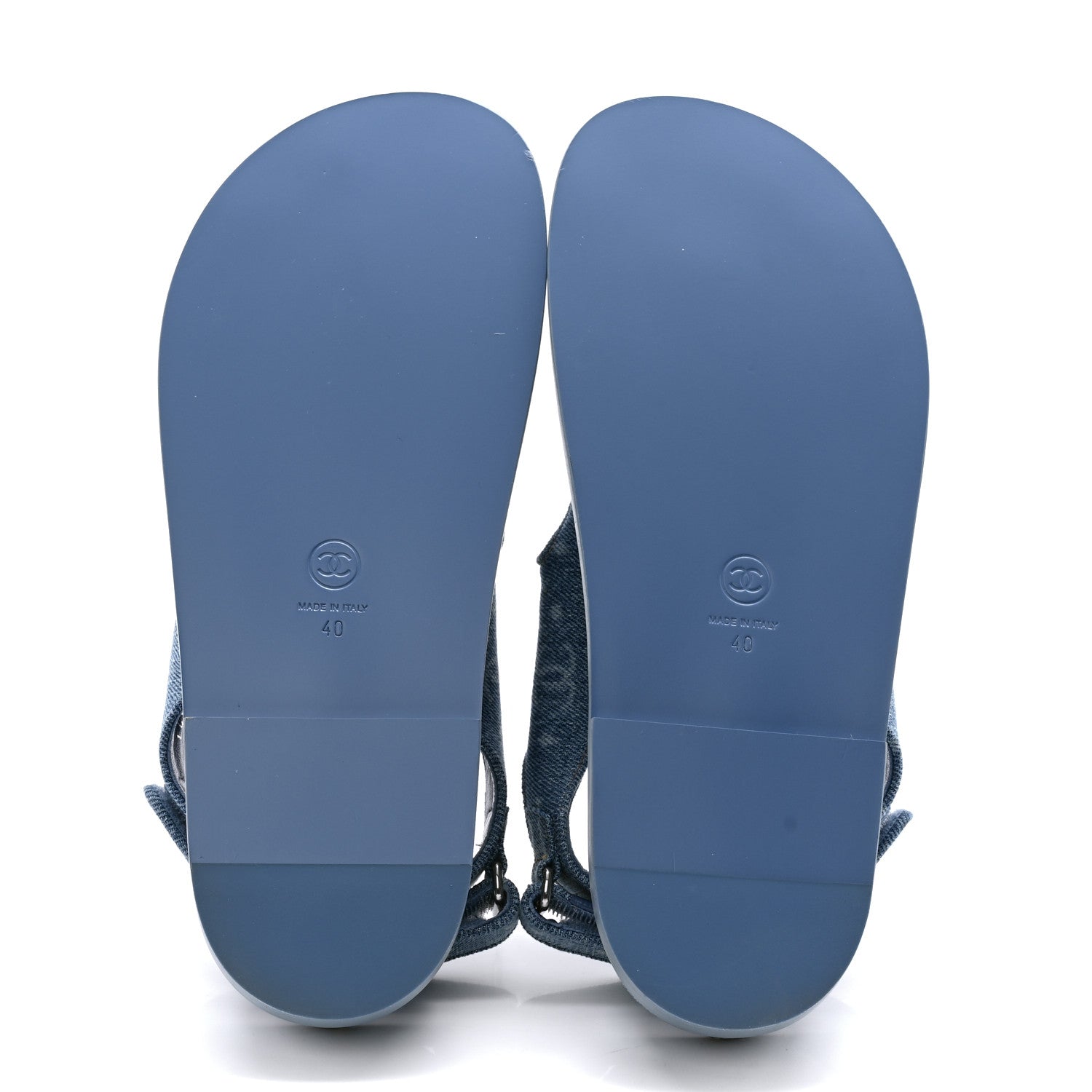 Chanel Denim CC Dad Sandals 40 Light Blue 5 of 8