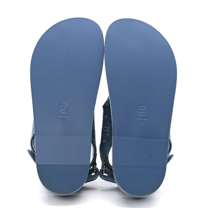 Chanel Denim CC Dad Sandals 40 Light Blue 5 of 8