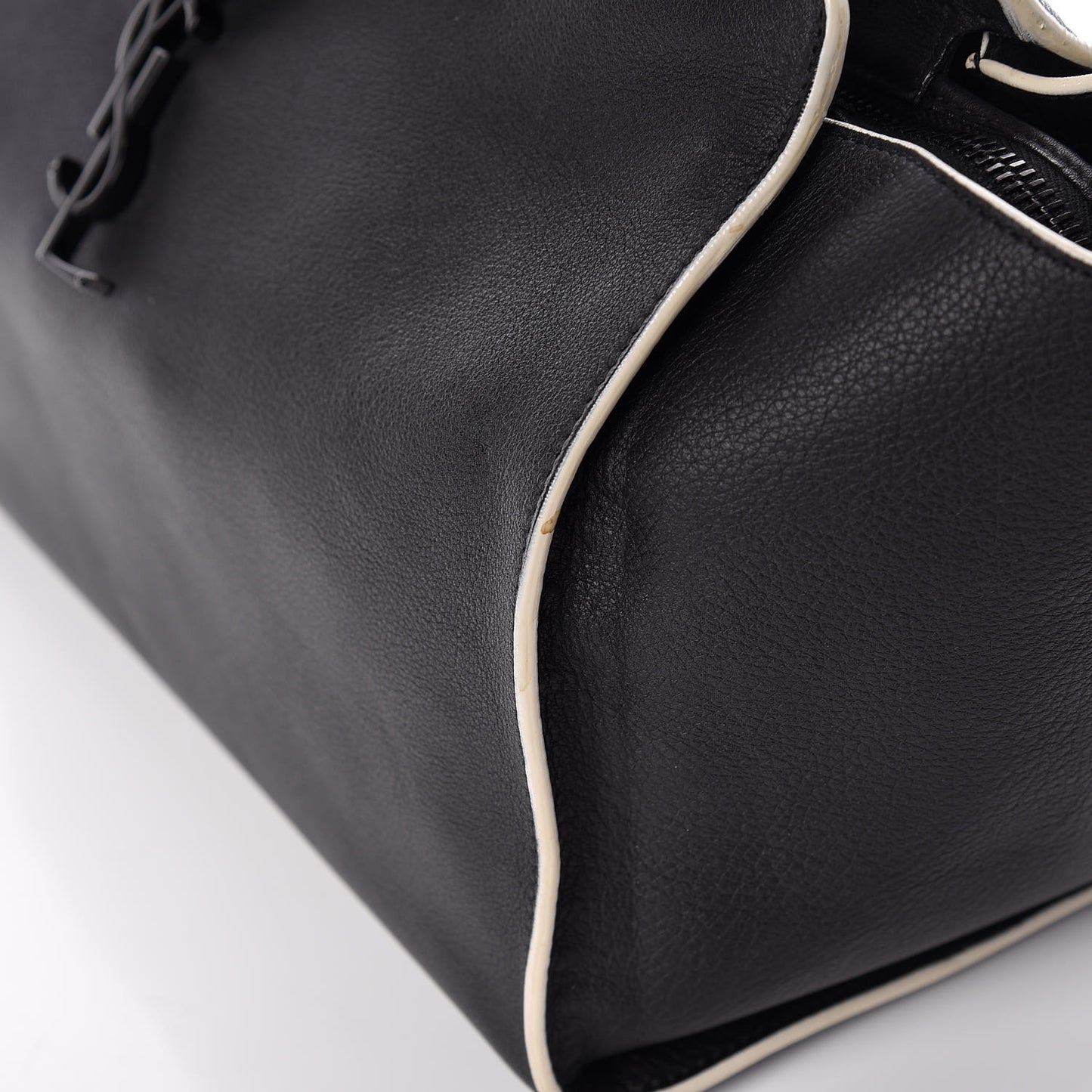 Calfskin Small Monogram Downtown Cabas Black White