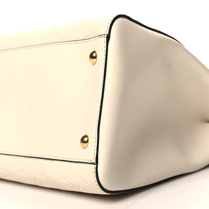 Gucci Guccissima Signature Large Shoulder Tote Bag Mystic White 10 of 10