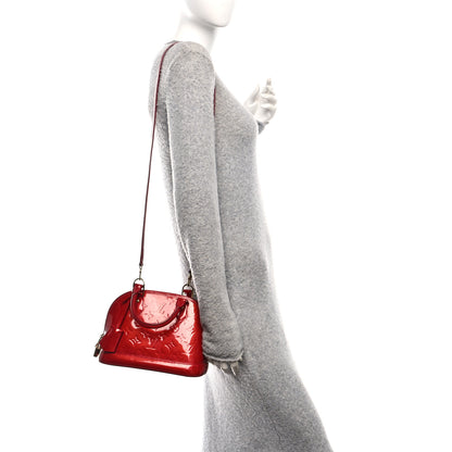 Louis Vuitton Vernis Alma BB Cherry 2 of 10