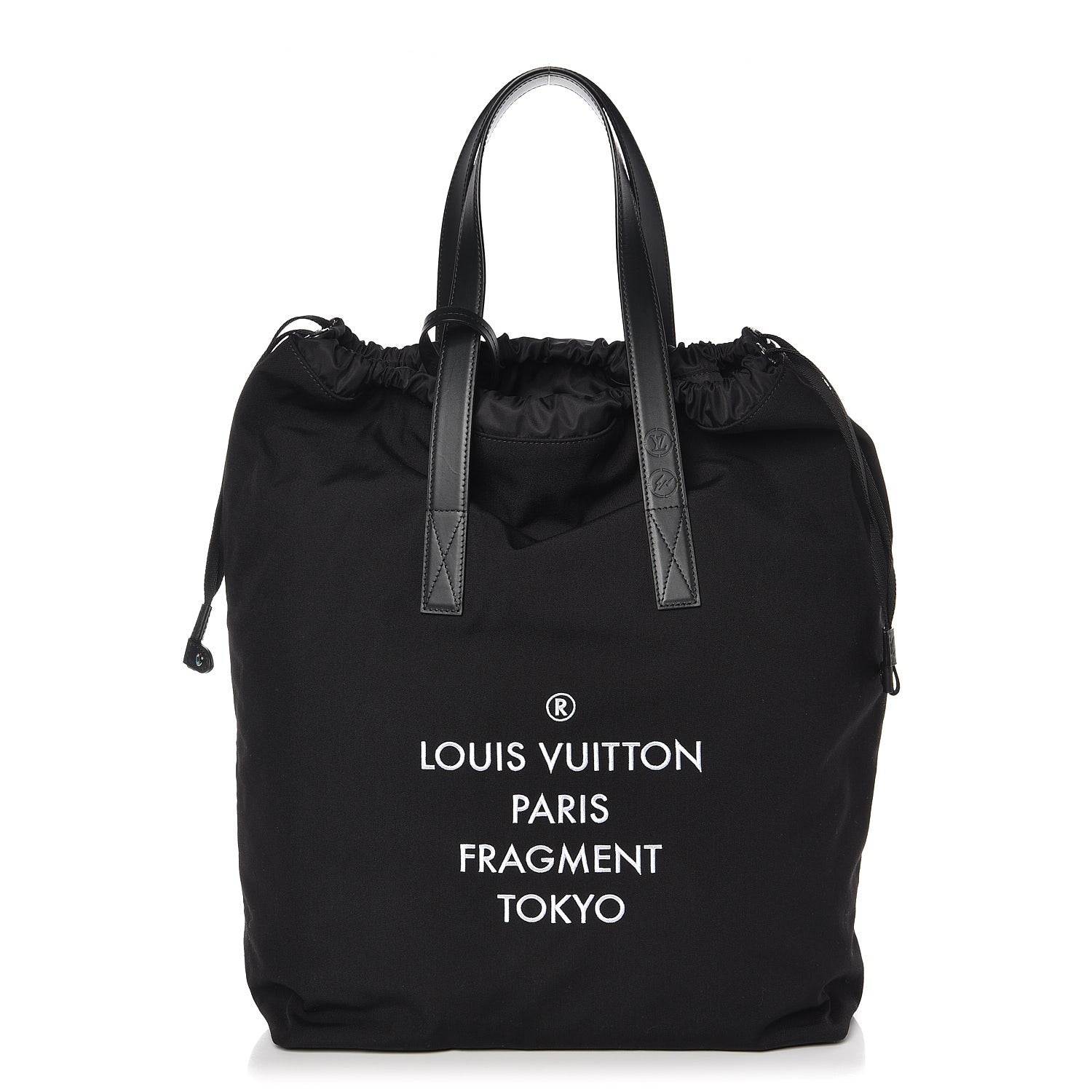 louis vuitton fragment カバライト　トート Louis Vuitton Canvas Fragment Cabas Light Tote Bag Black 266721