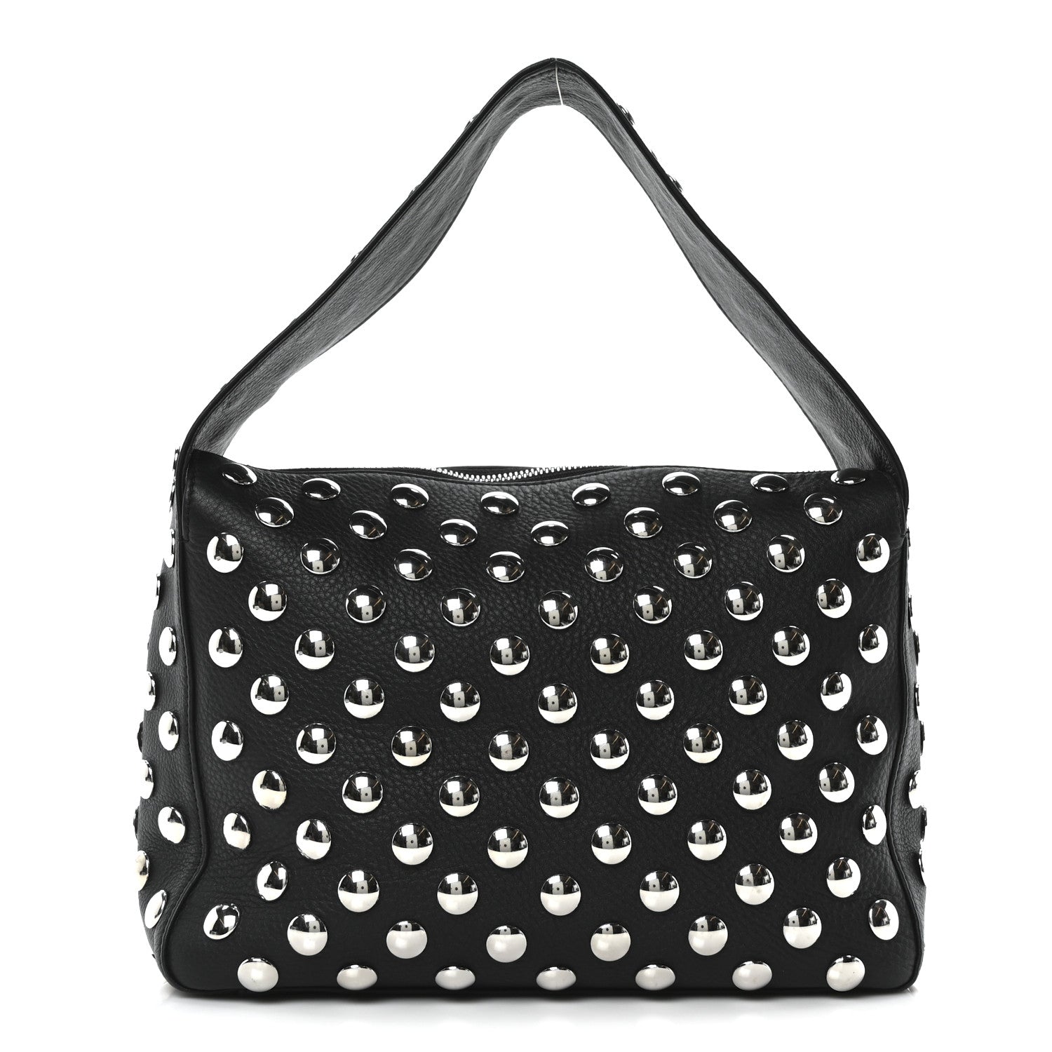 Khaite Pebbled Sport Calfskin Studded Elena Black 1 of 9