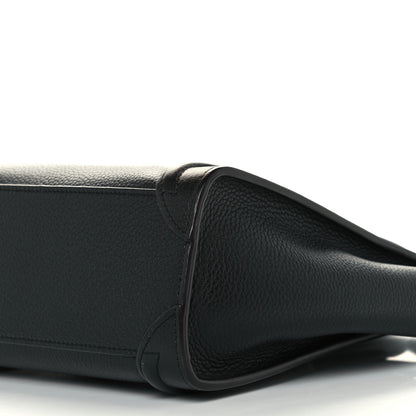Celine Drummed Calfskin Nano Luggage Black 10 of 16