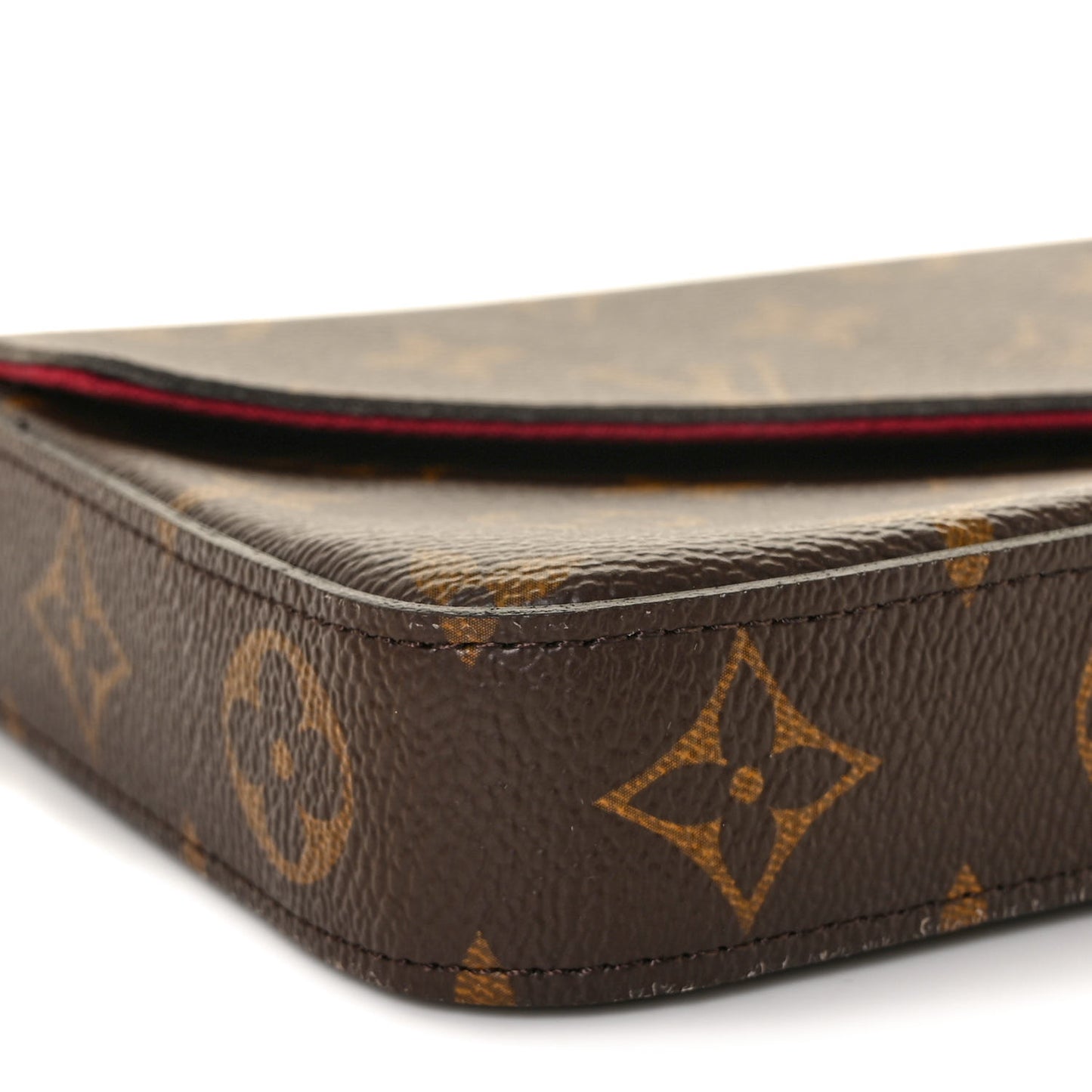 Monogram Pochette Felicie Chain Wallet Fuchsia