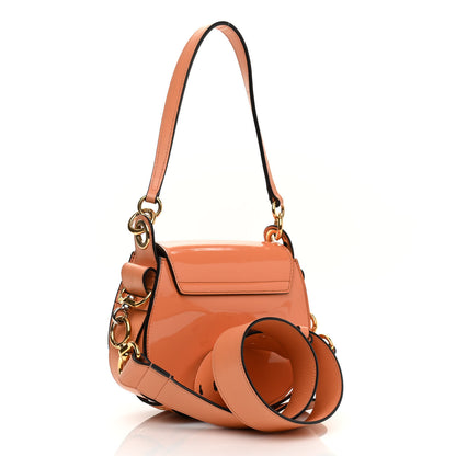 Chloe Patent Calfskin Suede Small Tess Bag Autumnal Brown 3 of 9