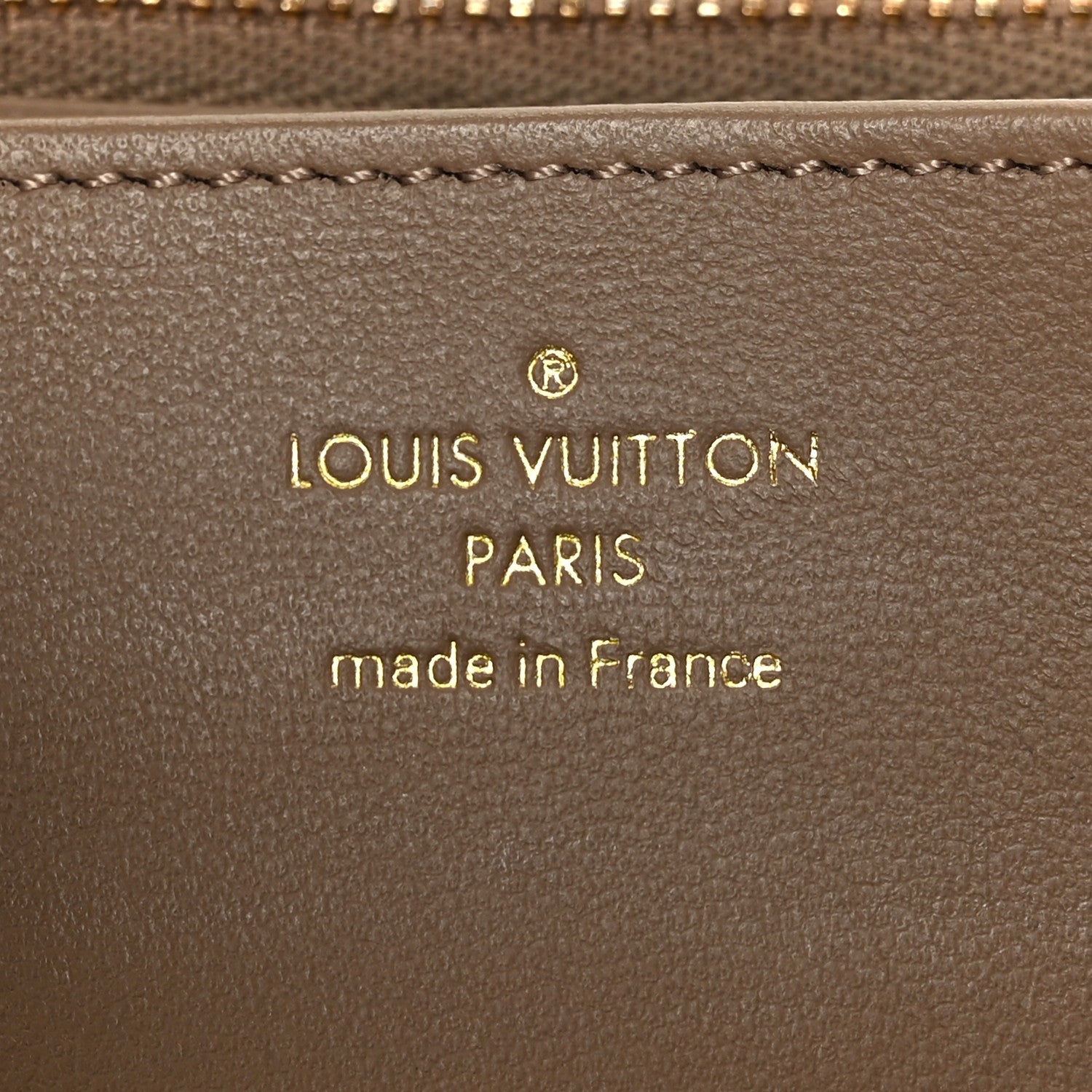 Louis Vuitton Lambskin Embossed Monogram Coussin Zippy Wallet Taupe 6 of 9