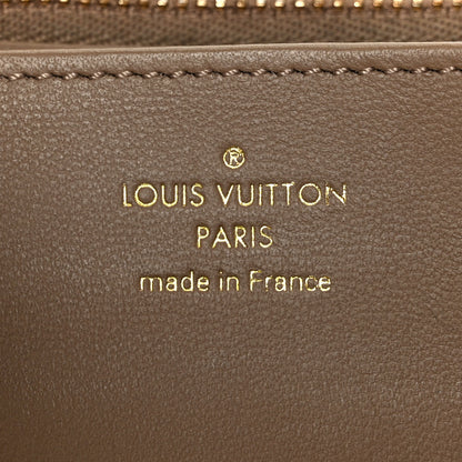 Louis Vuitton Lambskin Embossed Monogram Coussin Zippy Wallet Taupe 6 of 9