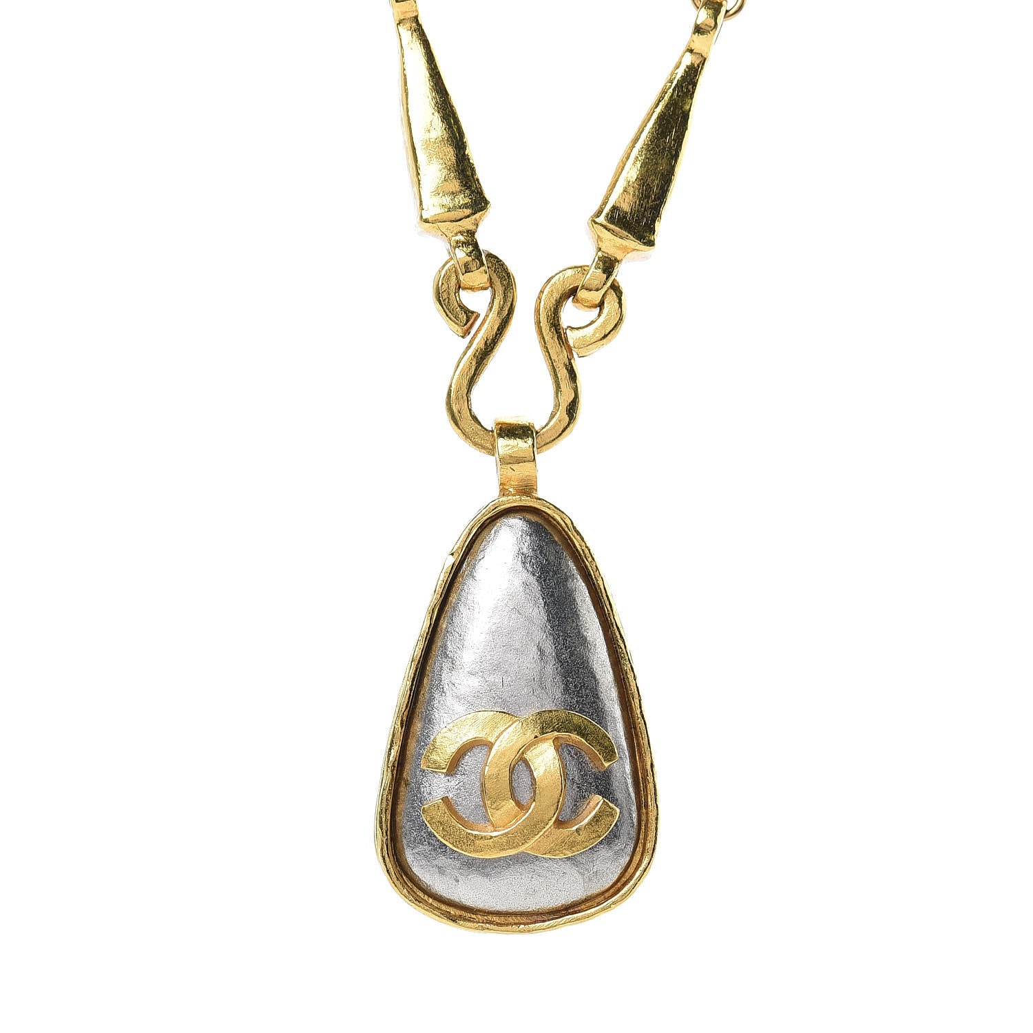 Chanel CC Pendant Chain Necklace Gold 4 of 7