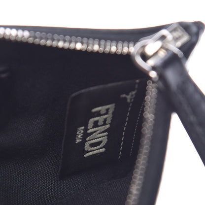 Fendi Vitello Applique Heart Coin Pouch Key Case Black 7 of 9