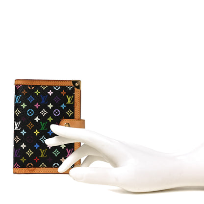 Louis Vuitton Monogram Multicolor Small Ring Agenda Cover Black 2 of 7