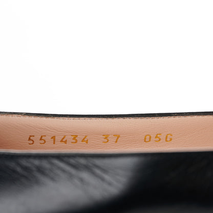 Gucci Malaga Kid Crystal Square G Madelyn Ballet Flats 37 Black 8 of 9