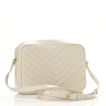 Saint Laurent Calfskin Matelasse Monogram Lou Camera Bag Crema Soft 3 of 11