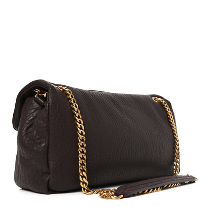 Saint Laurent Grained Lambskin Medium Calypso Dark Currant 3 of 10