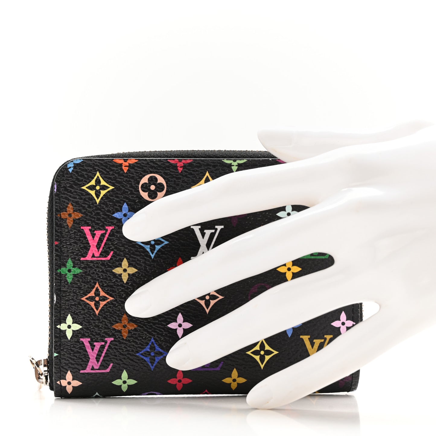 LV x TM Monogram Multicolor Zippy Coin Purse Black