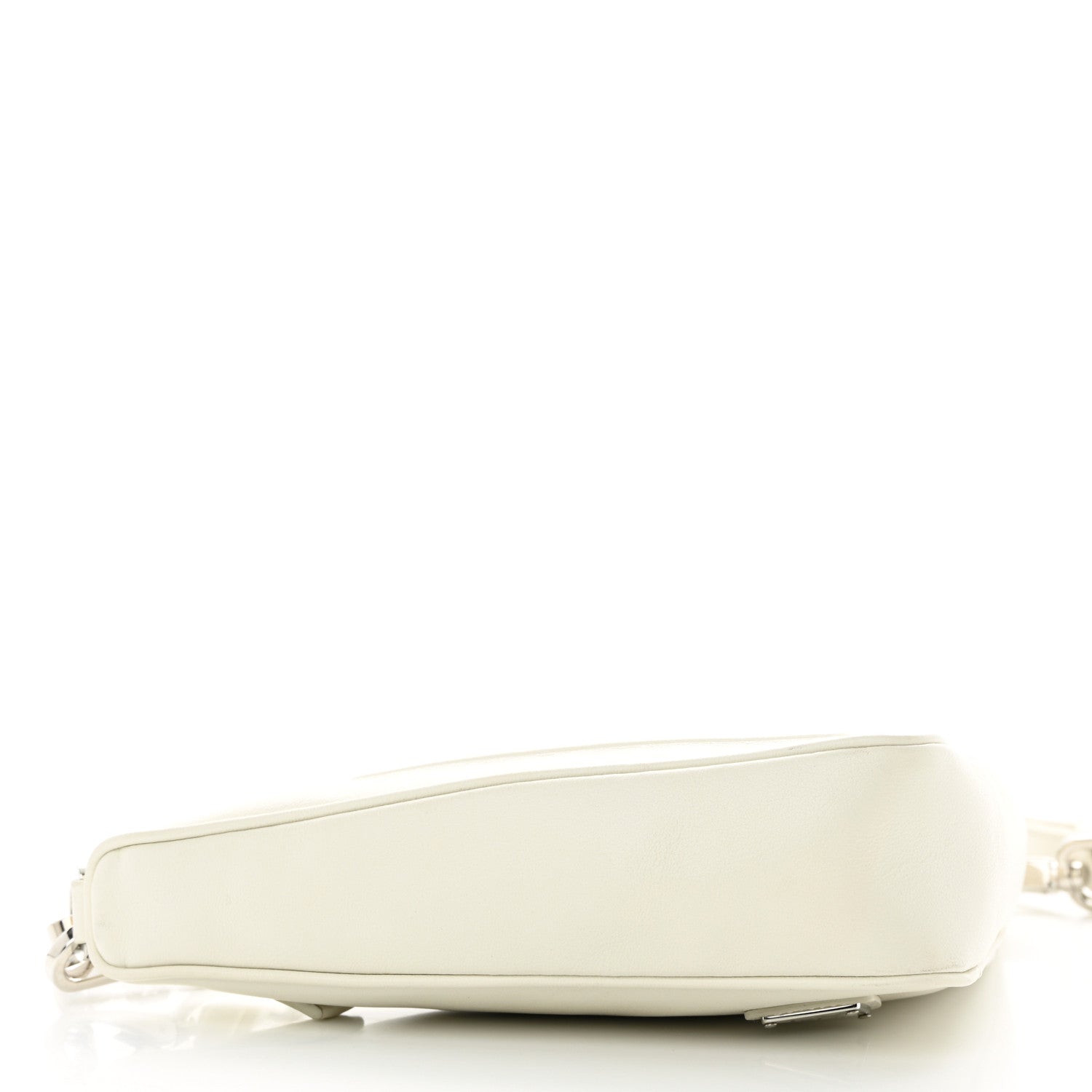 Prada Grace Lux Triangle Logo Embossed Mini Triangle Bag White 4 of 12