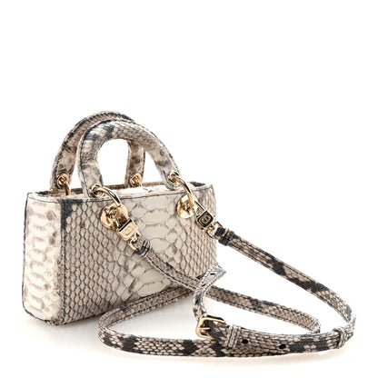 Christian Dior Snakeskin Micro Lady D-Joy Grey 2 of 9