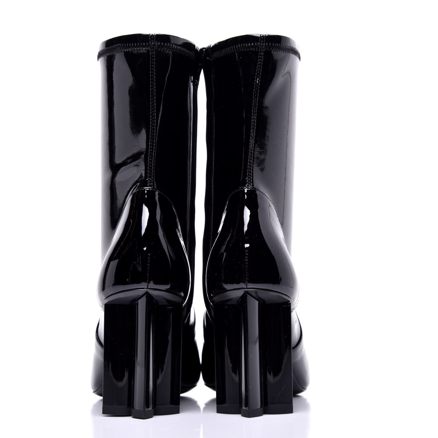 Louis Vuitton Patent Silhouette Ankle Boots 37 Black 5 of 8