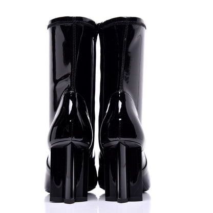 Louis Vuitton Patent Silhouette Ankle Boots 37 Black 5 of 8