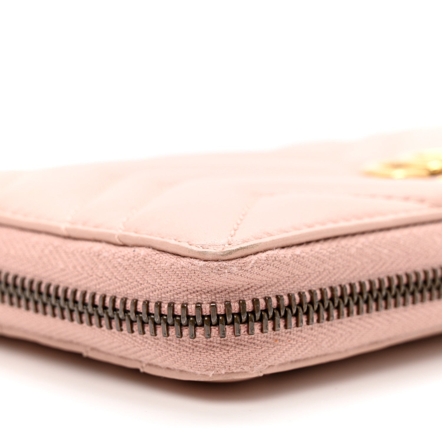Gucci Calfskin Matelasse GG Marmont Zip Around Wallet Perfect Pink 7 of 8